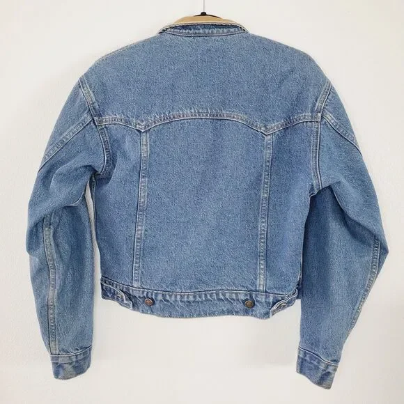 Schaefer LEGEND DENIM JACKET FLEECE LINING Blanket Jean Jacket Mens SZ Small - Picture 2 of 14